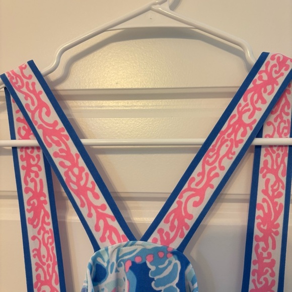 Lilly Pulitzer Bay Blue Into The Deep Engineered Shay Dress Size L Resortwear - Picture 10 of 13
